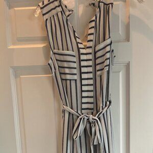 Striped Jumpsuit with removable belt